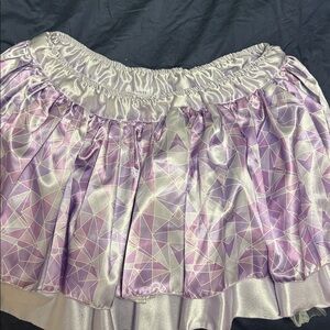 Geometric Purple and Silver Skirt